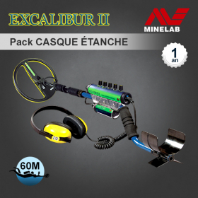 Détecteur Minelab Excalibur 2 - Pack Casque Étanche