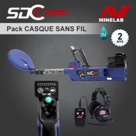 Détecteur Minelab SDC 2300 - Pack Casque Sans Fil