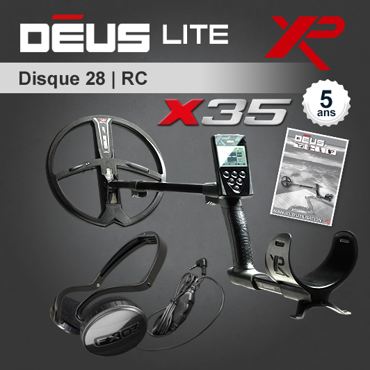 Détecteur XP Deus RC - 28 cm X35 - Casque Filaire
