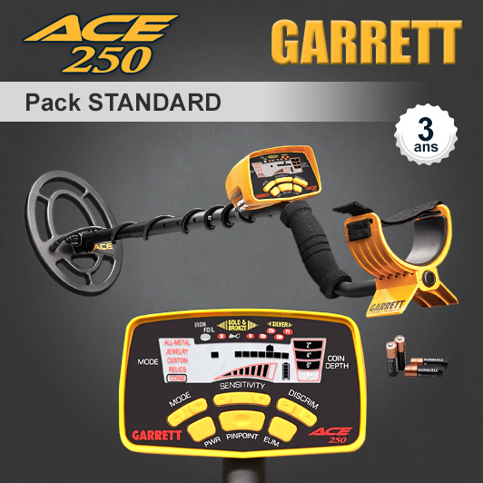 Même les enfants à partir de 10 ans, peuvent s'initier avec le Garrett Ace 250, car il est un détecteur facile à utiliser.